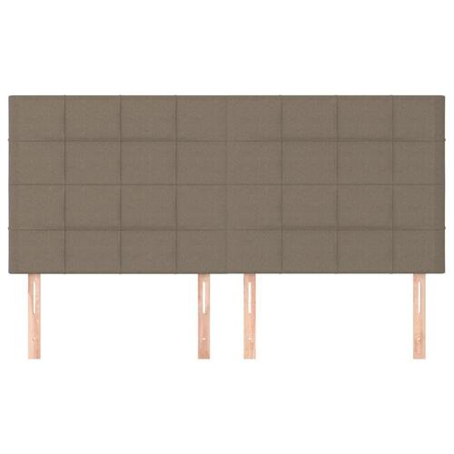 Sengegavle 4 stk. 80x5x78/88 cm stof gråbrun