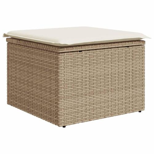 Sofasæt til haven 11 dele med hynder polyrattan beige