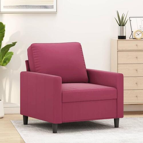 Lænestol 60 cm velour vinrød