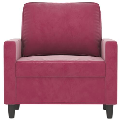 Lænestol 60 cm velour vinrød