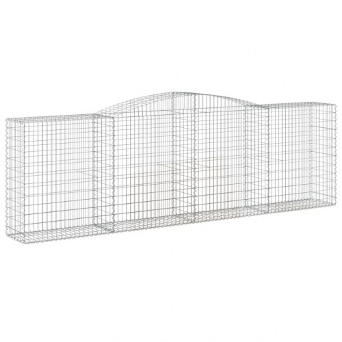 Buede gabionkurve - 10 stk. 400×50×120/140 cm i galvaniseret jern