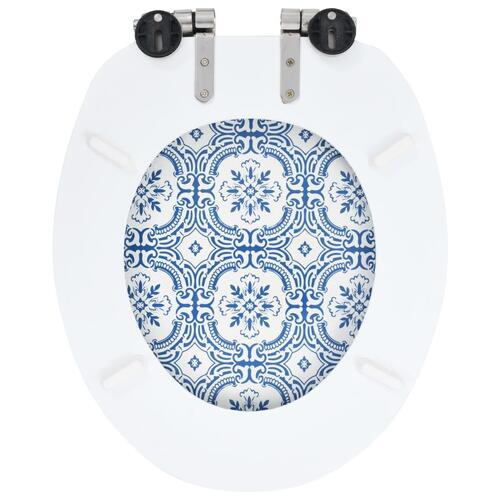 Toiletsæde med soft close-låg MDF porcelændesign