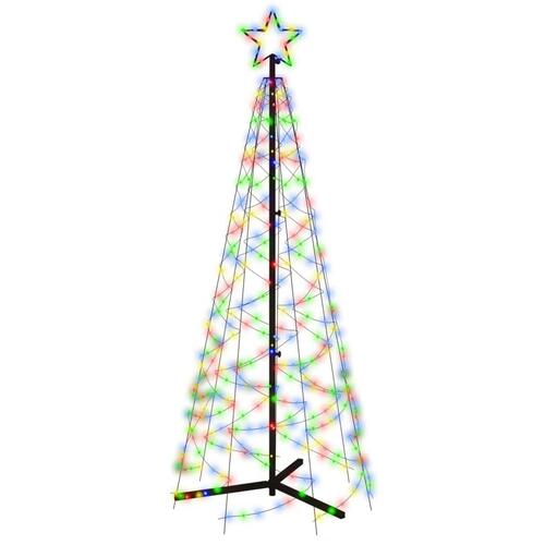 Kegleformet juletræ 70x180 cm 200 LED'er flerfarvet