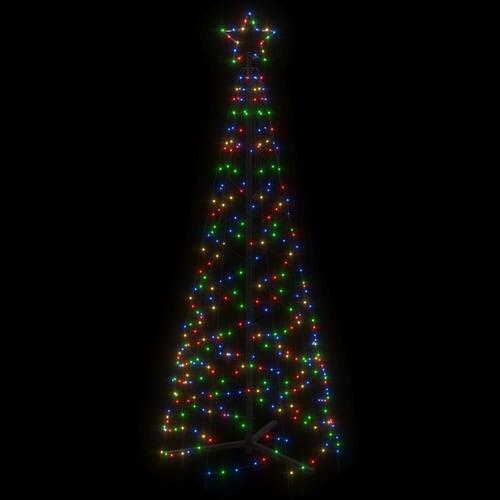 Kegleformet juletræ 70x180 cm 200 LED'er flerfarvet