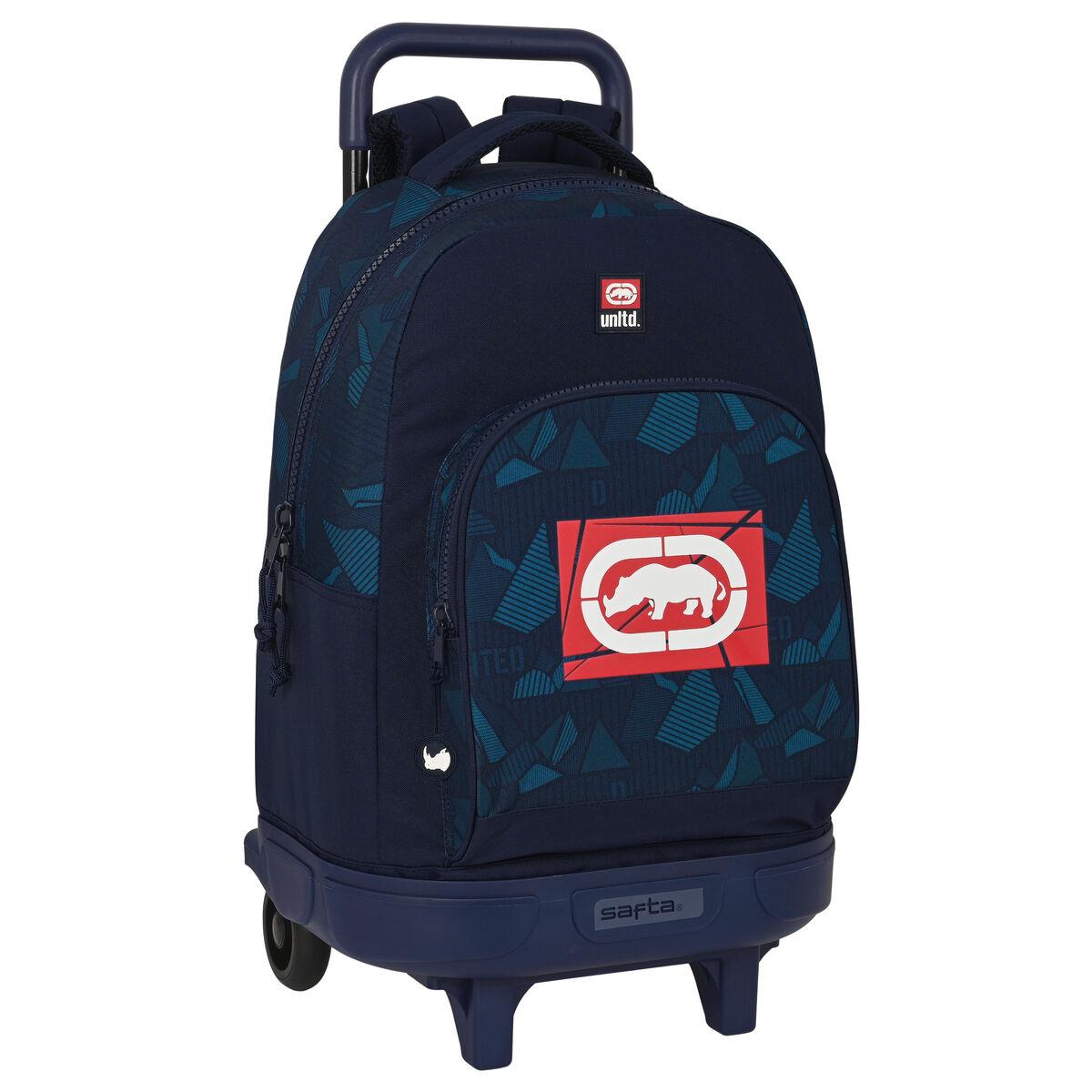 Eckō Unltd. Peaks skolerygsæk med hjul 33 x 45 x 22 cm - marineblå billede