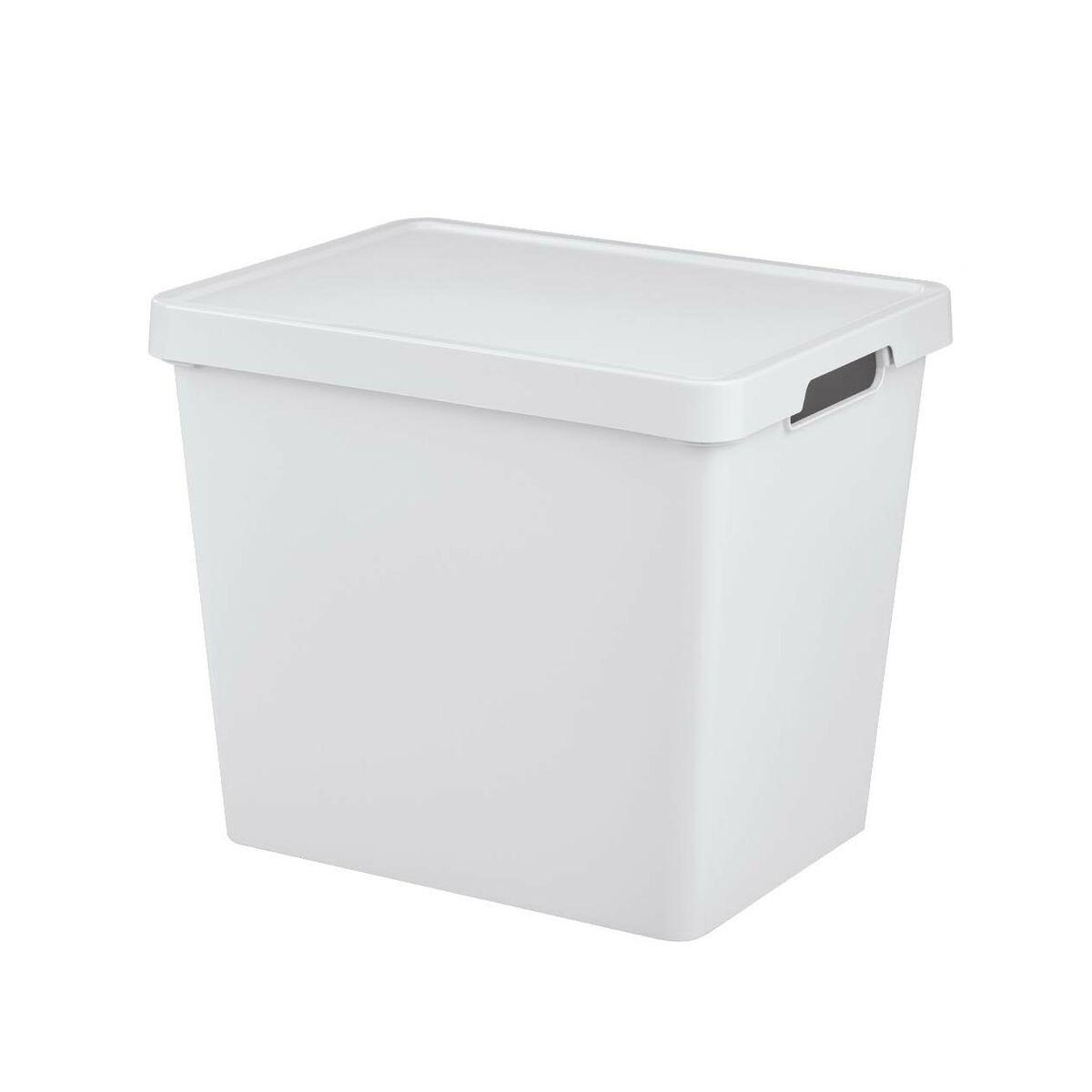 Opbevaringsboks med låg Tontarelli Maya Hvid 23,9 L 36 x 28 x 31,1 cm
