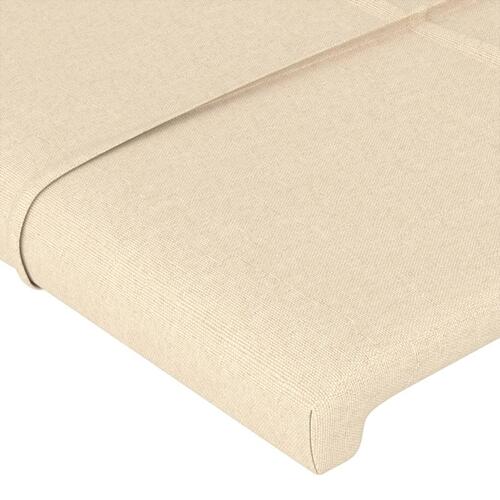 Sengegavle 4 stk. 80x5x78/88 cm stof cremefarvet