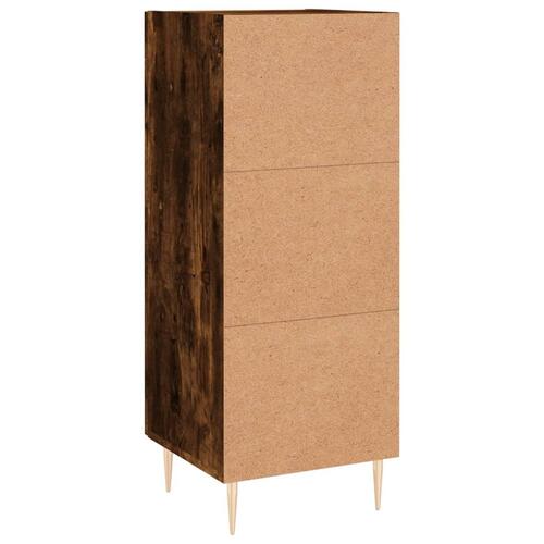 Skænk 34,5x34x90 cm konstrueret træ røget egetræsfarve
