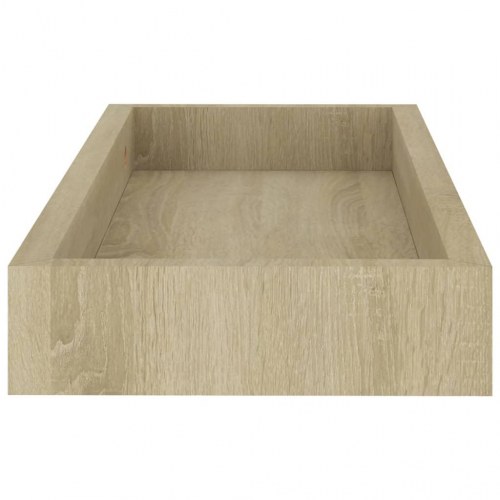Svævehylder 2 stk. 40x15x4 cm MDF egetræsfarvet