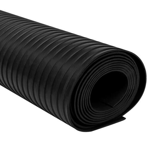 Skridsikker gulvmåtte gummi 1,5 x 2 m 3 mm bred rib