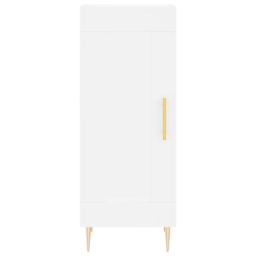 Skænk 34,5x34x90 cm konstrueret træ hvid