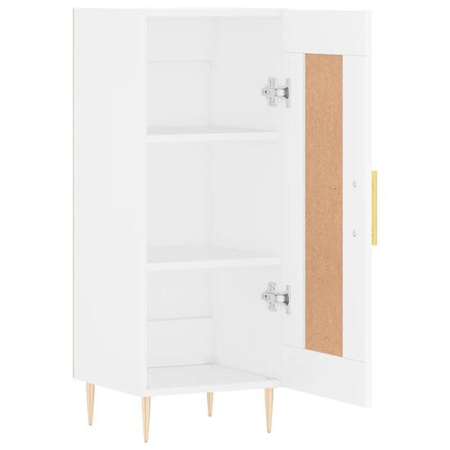 Skænk 34,5x34x90 cm konstrueret træ hvid