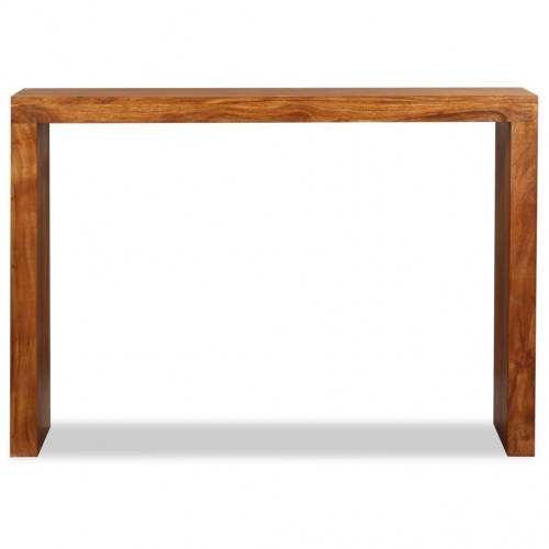 Konsolbord i massivt akacietræ - 110 × 40 × 76 cm, honningfarvet