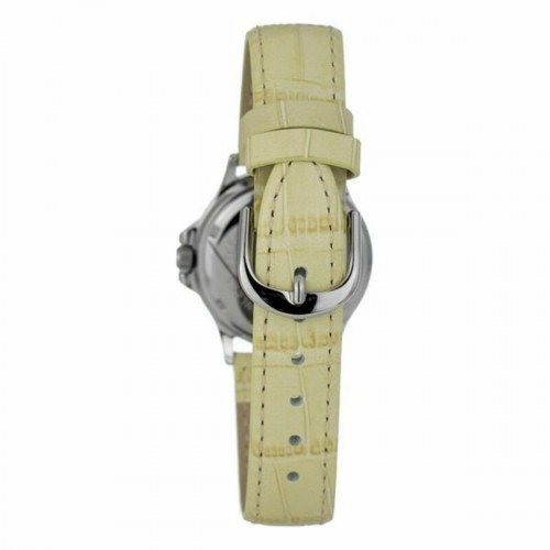 Justina dameur 32552H-2, beige læderrem, Ø 30 mm