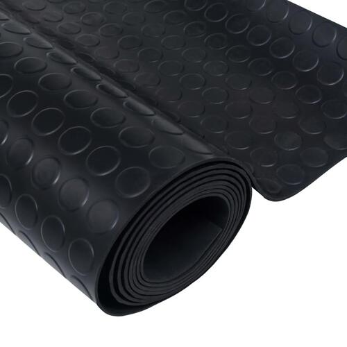 Skridsikker gulvmåtte Rubber 1,5x2 m 3 mm gummi prikker