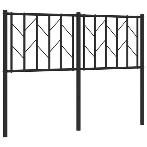 Sengegavl 120 cm metal sort