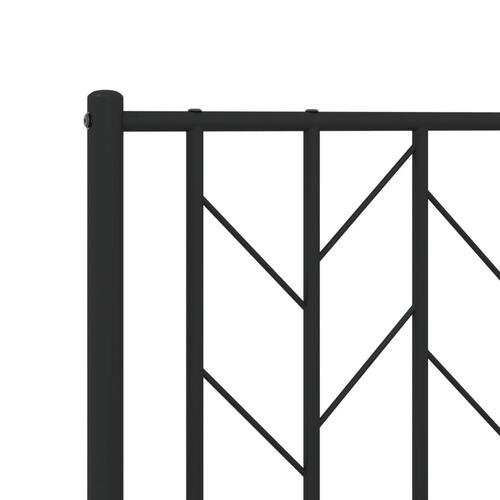 Sengegavl 120 cm metal sort