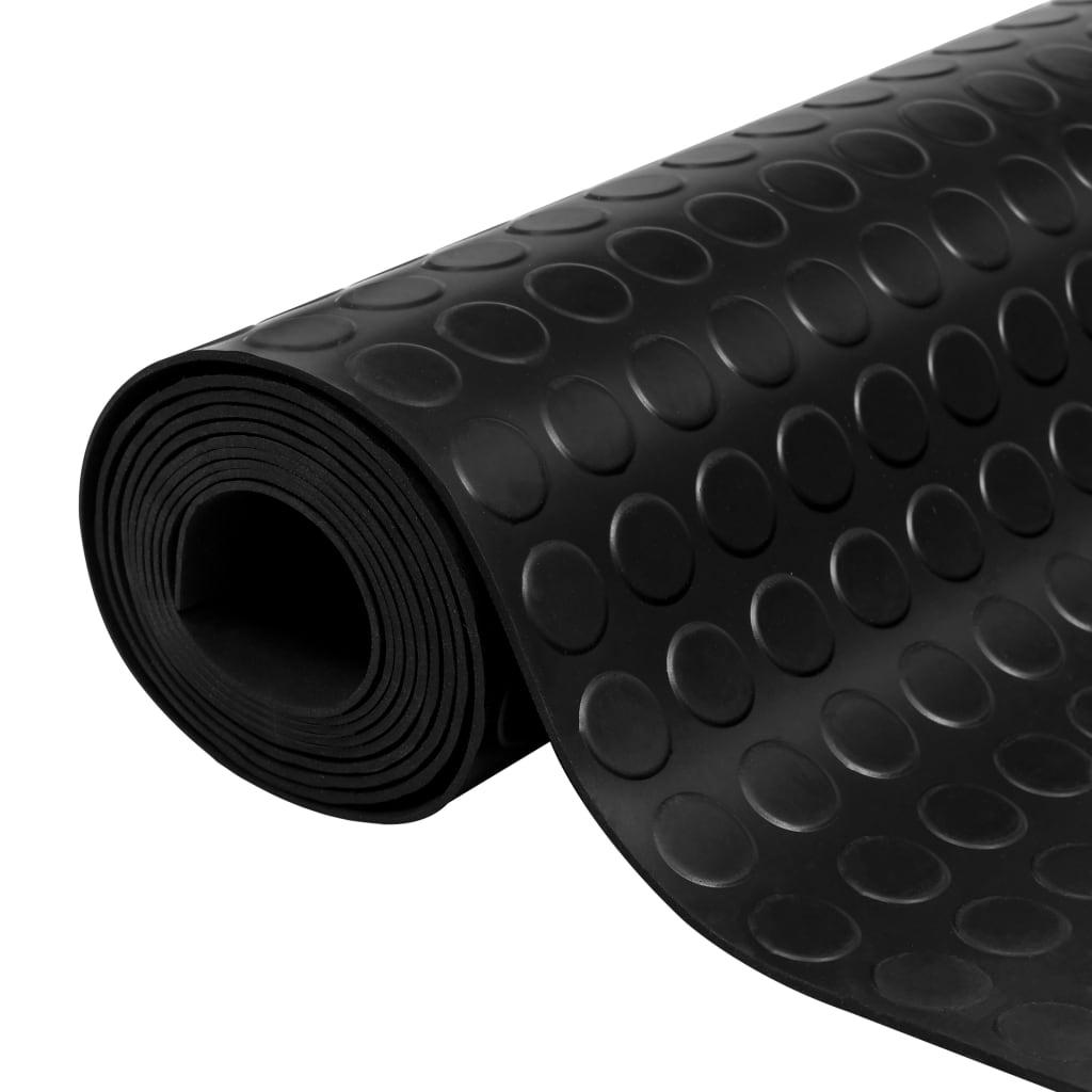 Skridsikker gulvmåtte 1,5x4 m 3 mm gummi prikker