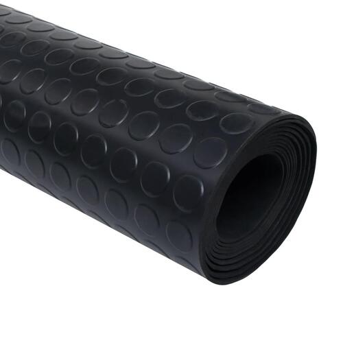 Skridsikker gulvmåtte 1,5x4 m 3 mm gummi prikker