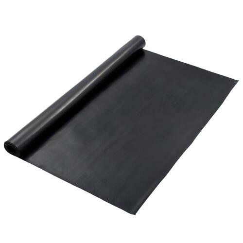 Skridsikker gulvmåtte 1,2x2 m 1 mm gummi glat