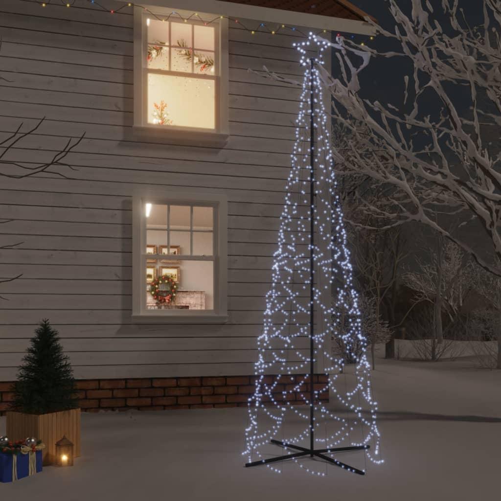Kegleformet juletræ 100x300 cm 500 LED'er koldt hvidt lys