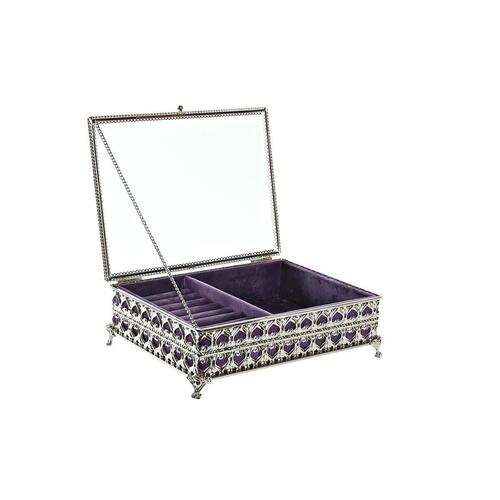 Smykkeskrin Krystal Metal (24 x 18 x 7 cm)