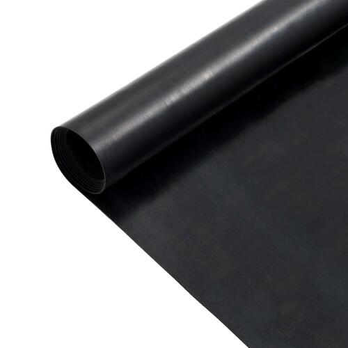 Skridsikker gulvmåtte 1,2x5 m 1 mm gummi glat