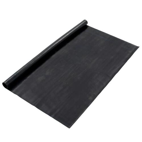 Skridsikker gulvmåtte 1,2x5 m 1 mm gummi glat