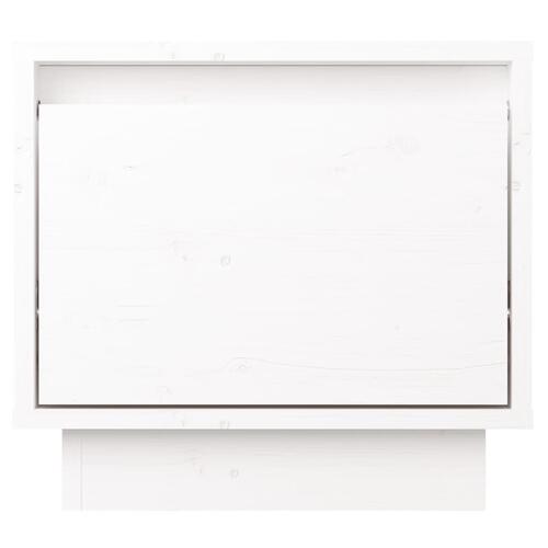 Sengeborde 2 stk. 35x34x32 cm massivt fyrretræ hvid