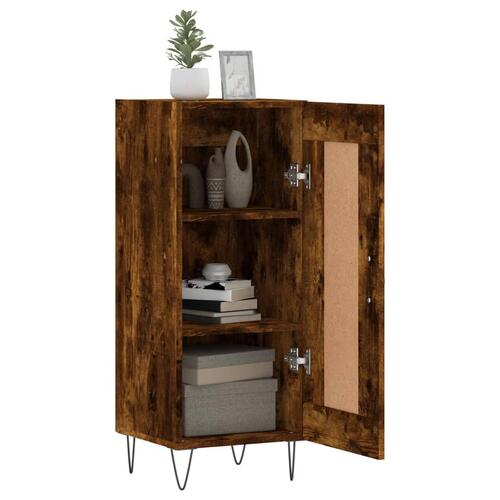 Skænk 34,5x34x90 cm konstrueret træ røget egetræsfarve