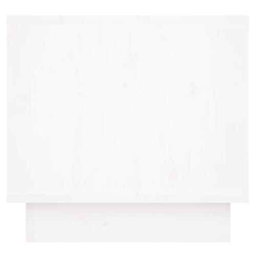 Sengeborde 2 stk. 35x34x32 cm massivt fyrretræ hvid