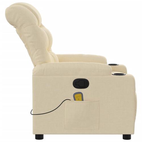 Massagestol stof cremefarvet