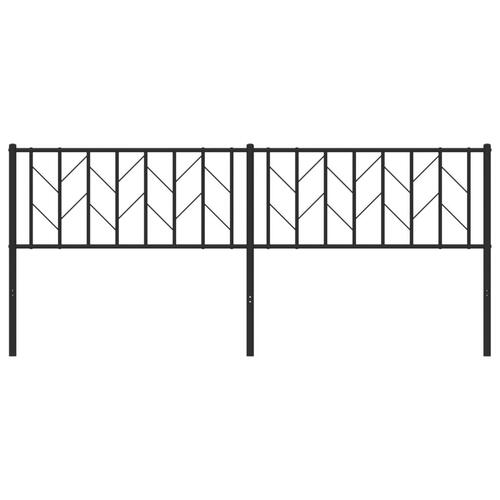 Sengegavl 200 cm metal sort