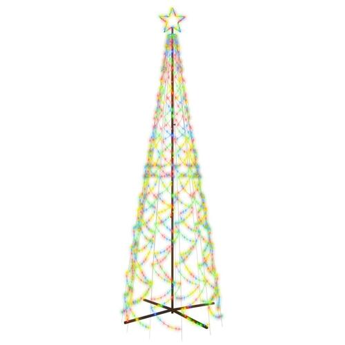 Kegleformet juletræ 100x300 cm 500 LED'er farverigt lys