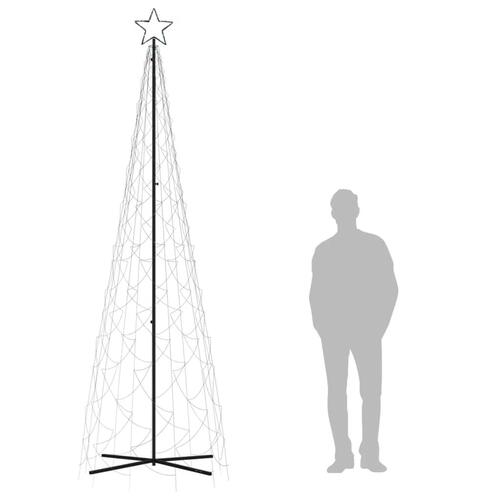 Kegleformet juletræ 100x300 cm 500 LED'er farverigt lys