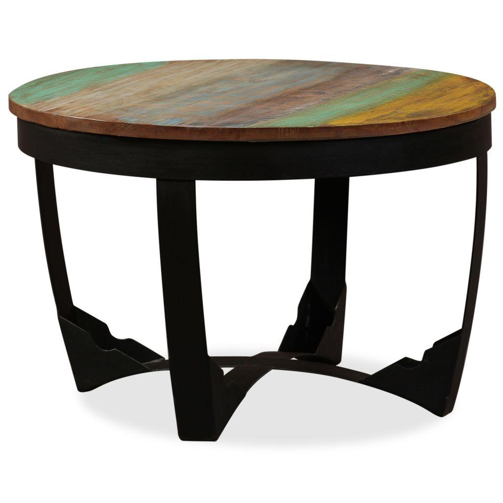 Sofabord 60x40 cm massivt genbrugstræ