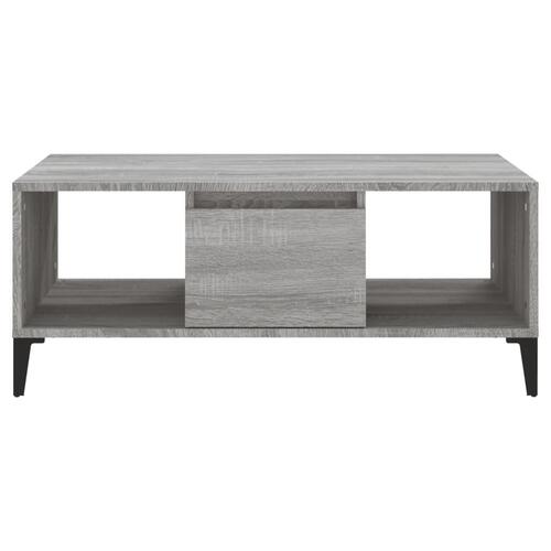 Sofabord 90x50x36,5 cm konstrueret træ grå sonoma-eg