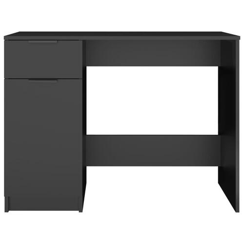 Skrivebord 100x50x75 cm konstrueret træ sort