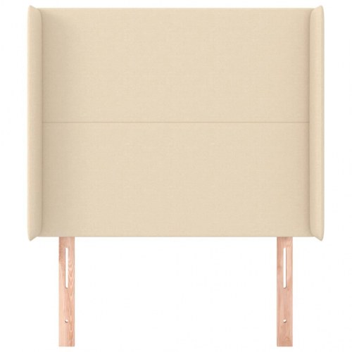 Sengegavl med kanter 103 x 16 x 118/128 cm - cremefarvet