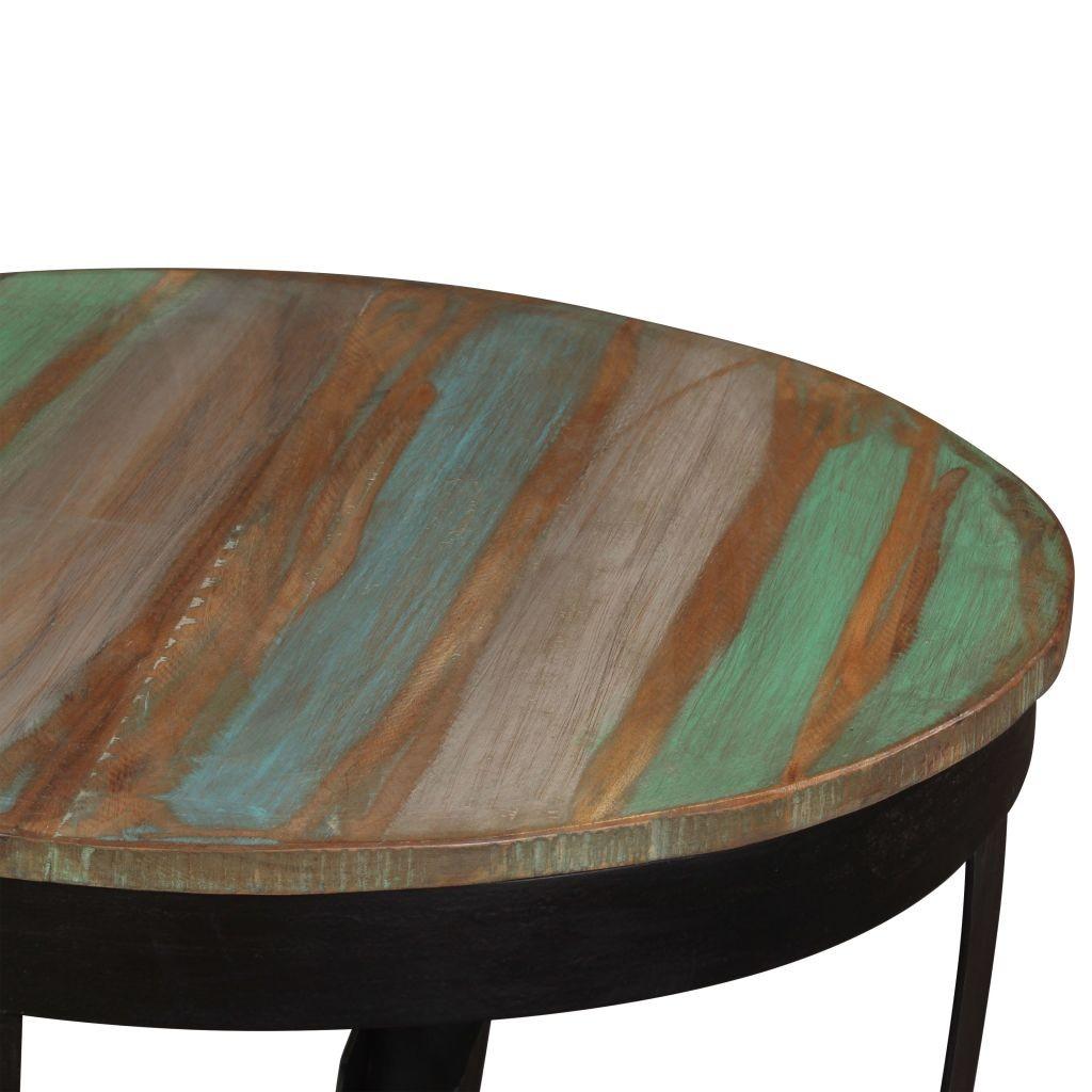 Sofabord 60x40 cm massivt genbrugstræ