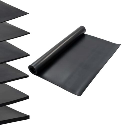 Skridsikker gulvmåtte 1,2x2 m 6 mm gummi glat