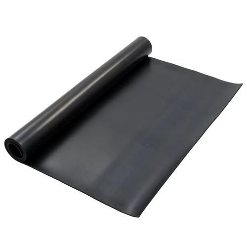 Skridsikker gulvmåtte 1,2x2 m 6 mm gummi glat
