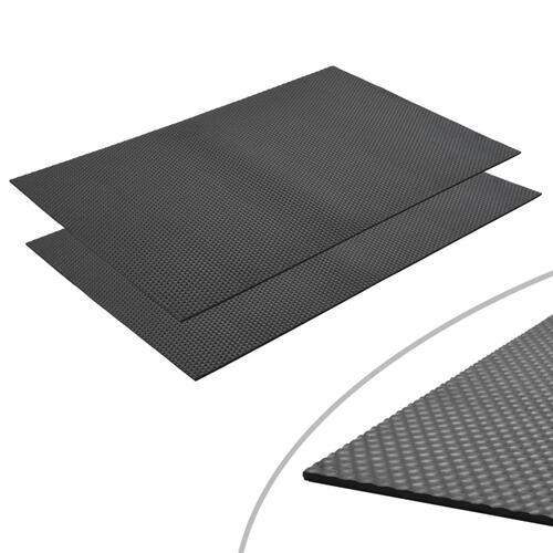 Skridsikre gulvmåtter 2 stk. gummi 1,2 x 0,8 m 6 mm småsten