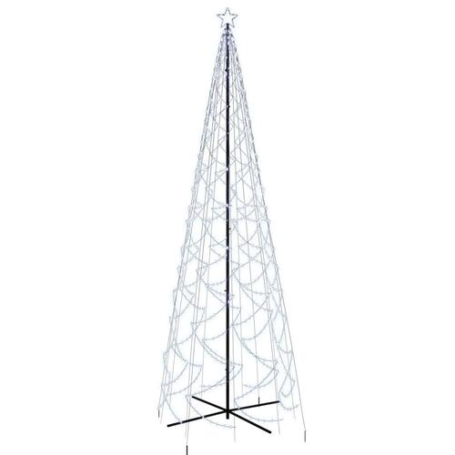 Kegleformet juletræ 160x500 cm 1400 LED'er koldt hvidt lys