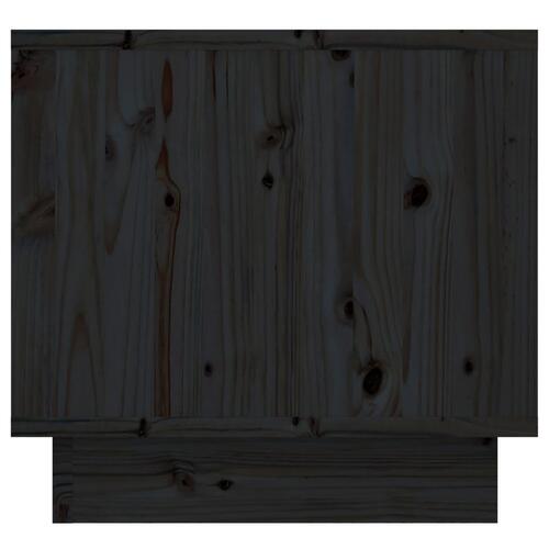 Sengeborde 2 stk. 35x34x32 cm massivt fyrretræ sort