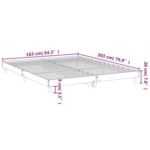 Sengestel uden madras 160x200 cm konstrueret træ hvid
