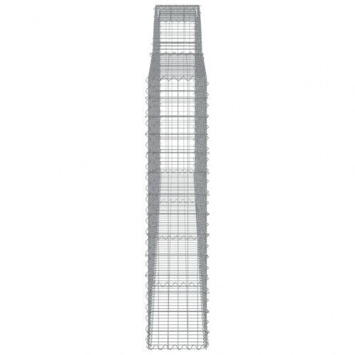 Buede gabionkurve 6 stk. 400x30x140/160 cm galvaniseret jern