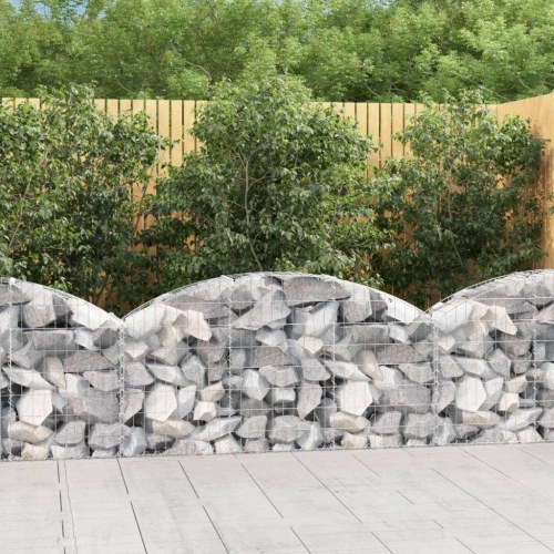 Buet gabionkurv 150×30×60/80 cm - galvaniseret jern