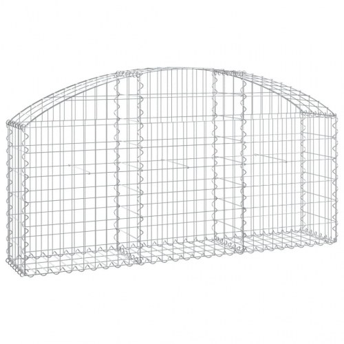 Buet gabionkurv 150×30×60/80 cm - galvaniseret jern