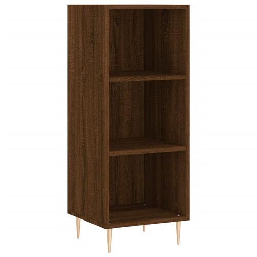 Skænk 34,5x32,5x90 cm konstrueret træ brun egetræsfarve